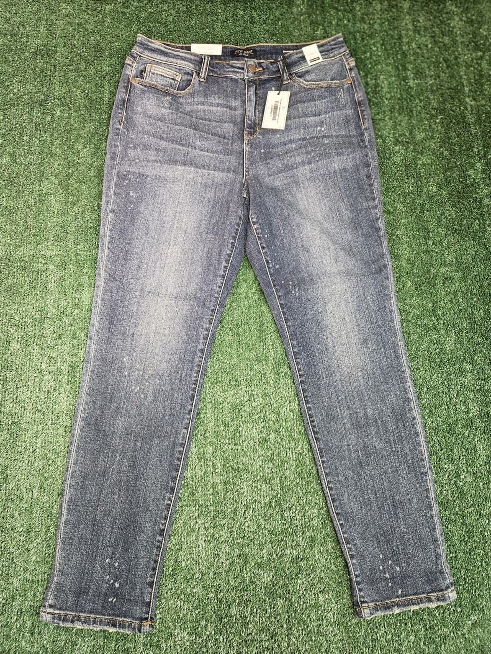 Judy Blue Jeans Womens 15/32 Blue Boyfriend Fit Distressed Denim Pants JB82346DK
